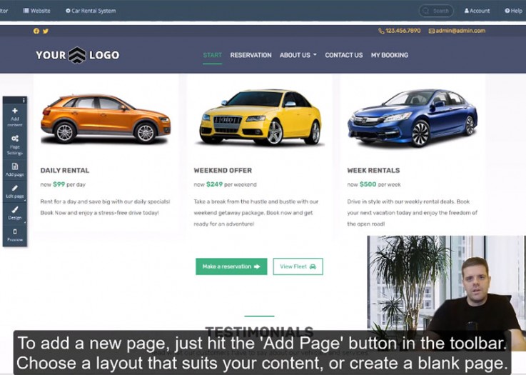 VEVS Car Rental Software Website Resources