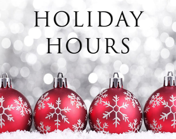 Holiday Season Working Hours Announcement