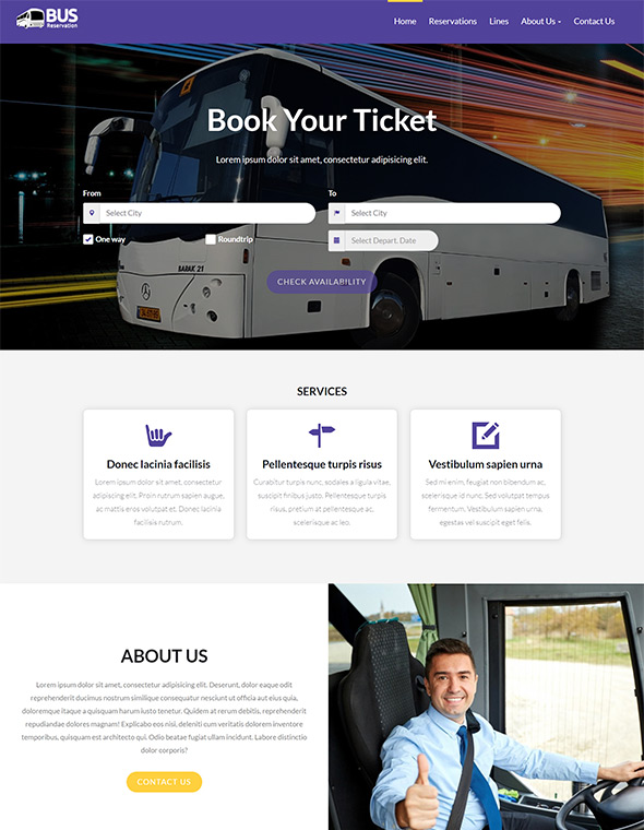 VEVS: Bus Websites | Demo