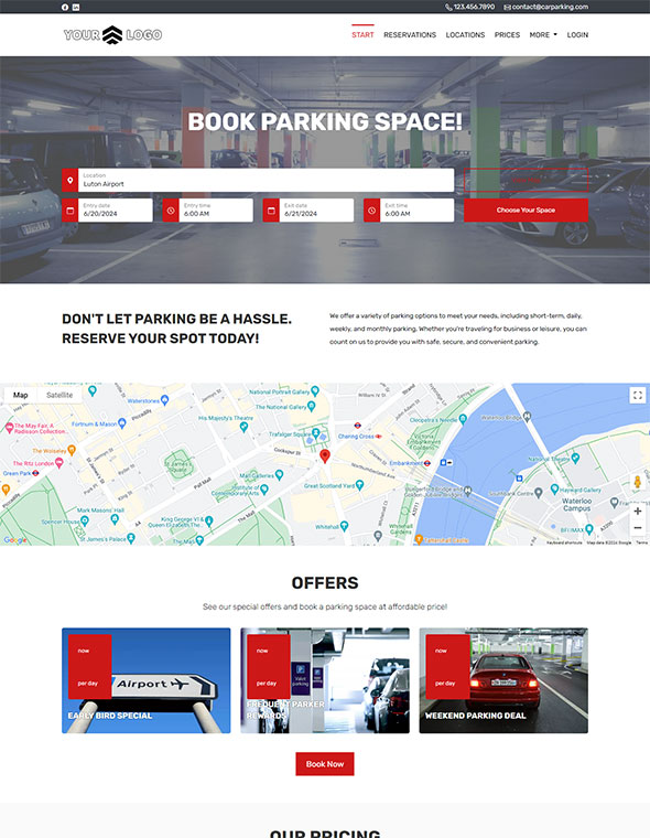  Car Parking Website Template Free Download PRINTABLE TEMPLATES