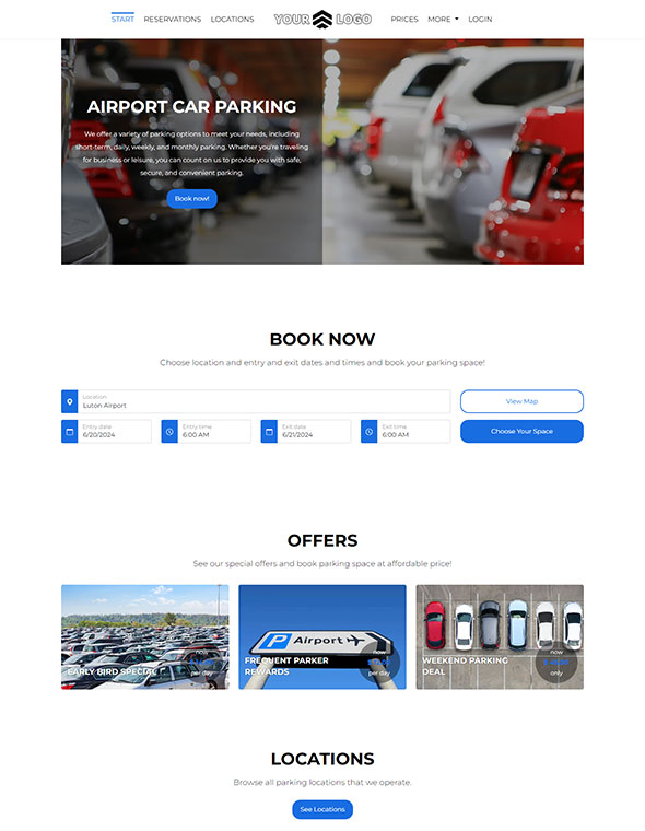 Parking Website Template Free Download Printable Templates