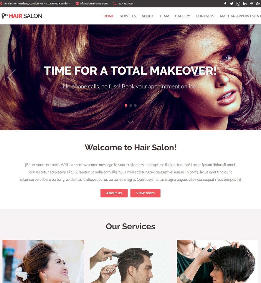 VEVS: Hair & Beauty Salon Websites