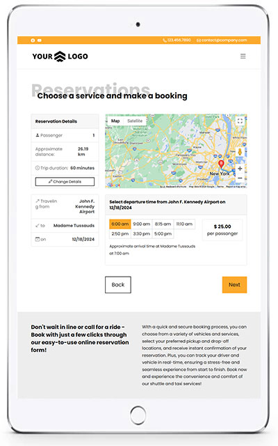 Shuttle Booking Software Features