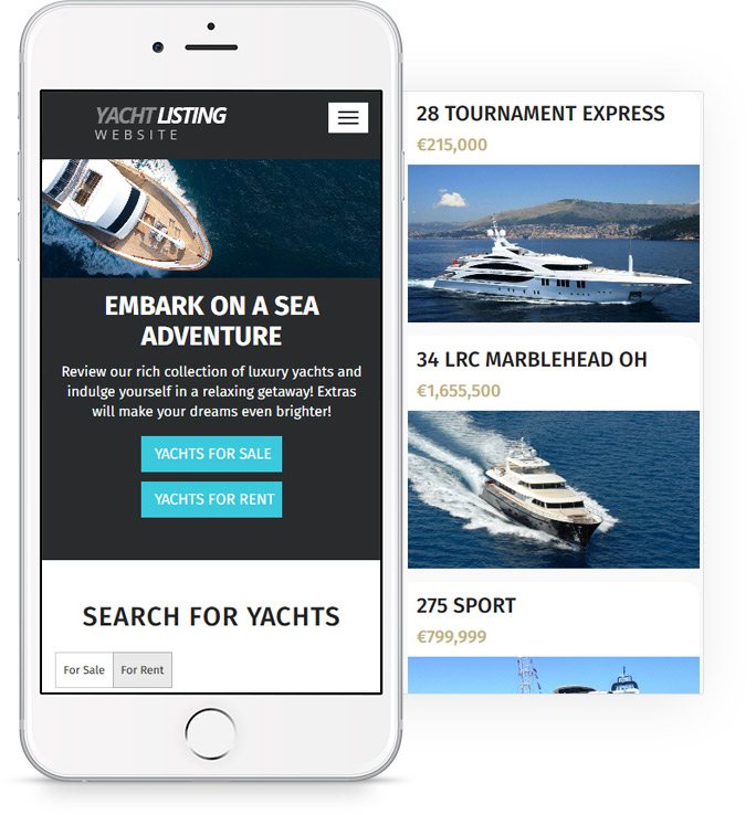 VEVS: Yacht & Boat Websites